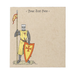 Medieval Knight Tidigt 1300-talet Anteckningsblock