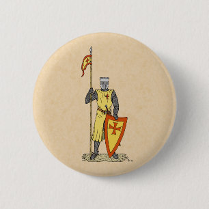 Medieval Knight Tidigt 1300-talet Knapp