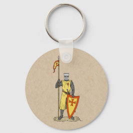 Medieval Knight Tidigt 1300-talet Nyckelring