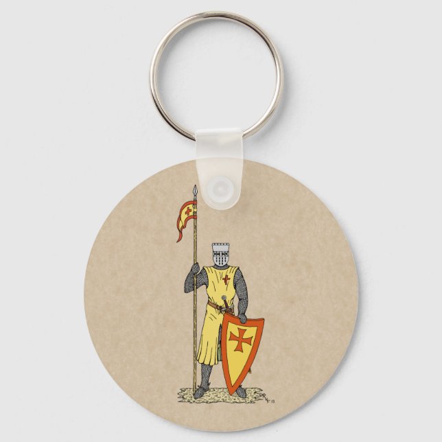 Medieval Knight Tidigt 1300-talet Nyckelring (Framsida)