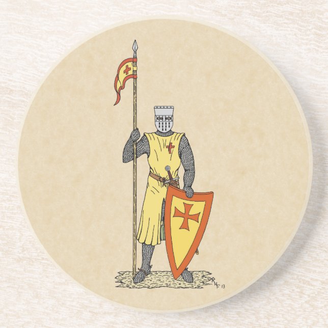 Medieval Knight Tidigt 1300-talet Underlägg (Framsidan)