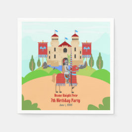 Medieval Knight Tournament Födelsedagsfest Pappersservett