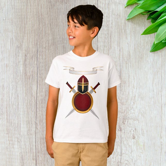 Medieval Knight Vapensköld Helmet Swords Shield T Shirt (Skapare uppladdad)
