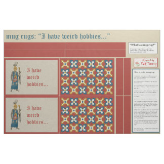 Medieval "Konstig Hobbiess" DIY Mugg Matta Tyg