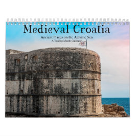 Medieval Kroatien Ancient Ställen på Adriatiska ha Kalender
