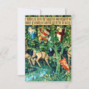 Medieval Kung Arthur William Morris Inbjudningar