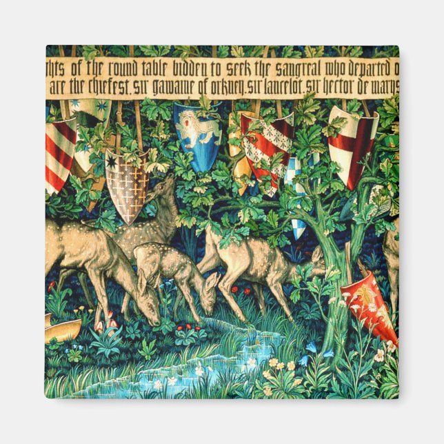 Medieval Kung Arthur William Morris Magnet (Framsidan)
