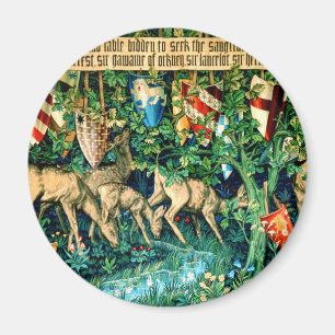 Medieval Kung Arthur William Morris Magnet