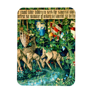 Medieval Kung Arthur William Morris Magnet