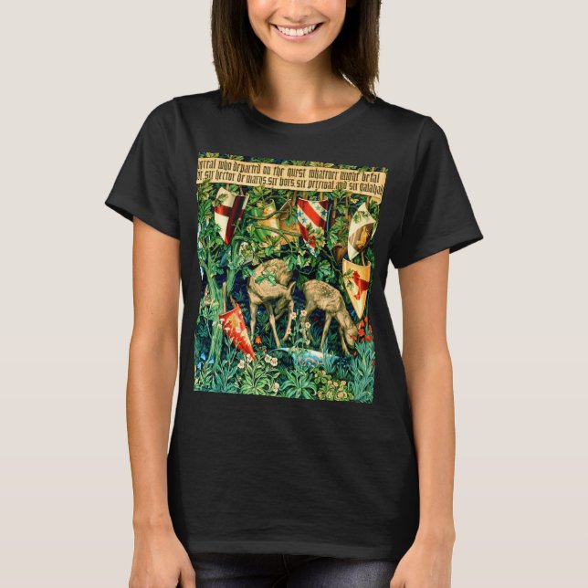 Medieval Kung Arthur William Morris T Shirt (Framsida)