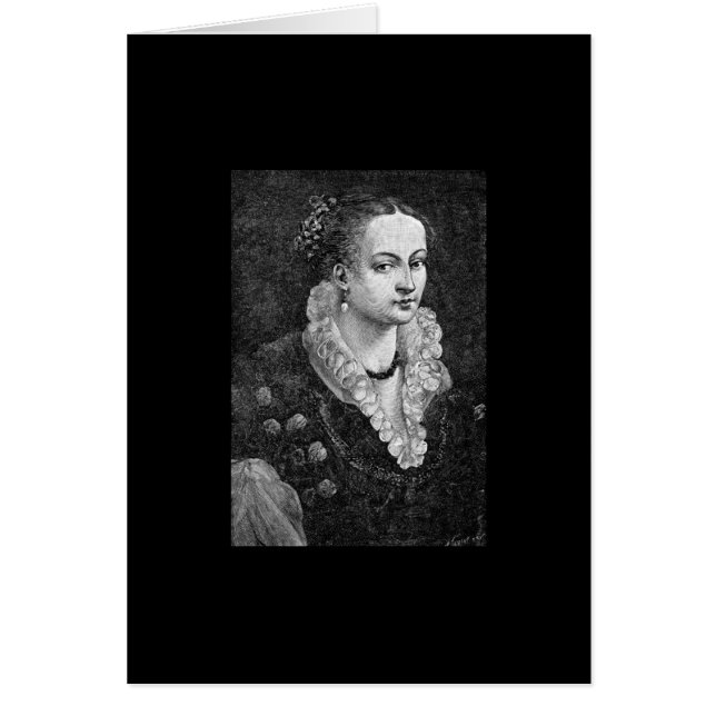 Medieval kvinna hälsningskort (Framsidan)