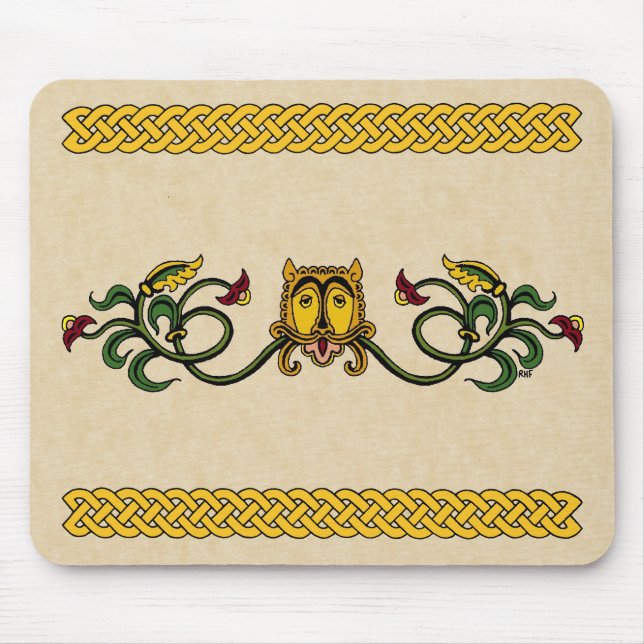 Medieval Lejon design, musknapp Musmatta (Framsidan)