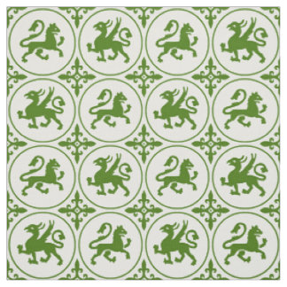 Medieval Lejon och Griffins Fabric Tyg