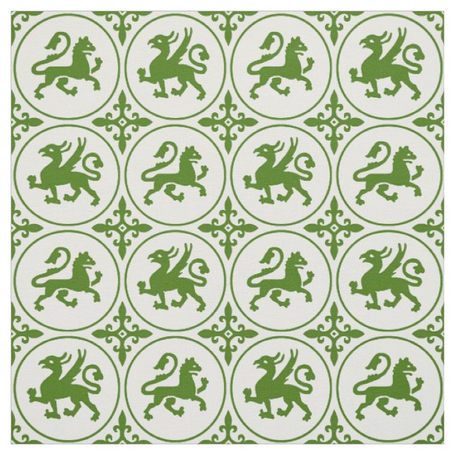Medieval Lejon och Griffins Fabric Tyg (Provkarta)