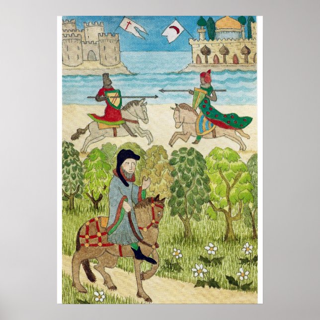 Medieval Life i England - Canterbury pilgrims Poster (Framsidan)