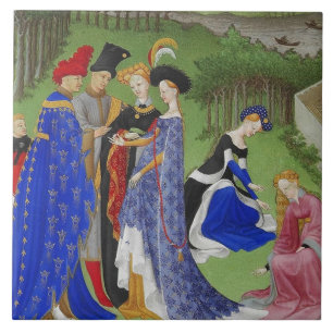 Medieval Lords och dam Kakelplatta