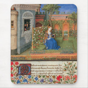 Medieval maiden på gårdsodlingen ro musmatta