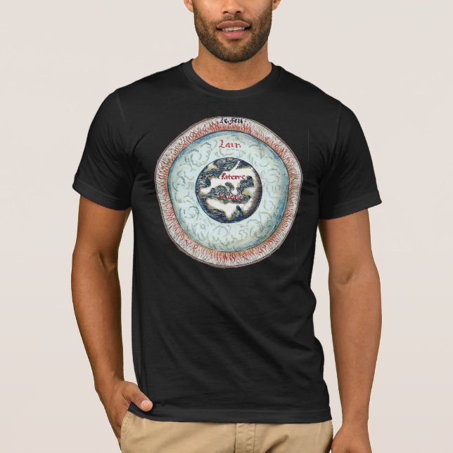Medieval Manuscript Alchemy Astronomy Astrology Tee Shirt (Framsida)