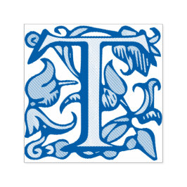 Medieval Manuscript Brev T Självfärgande Stämpel