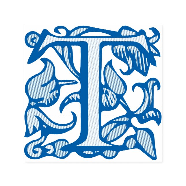 Medieval Manuscript Brev T Självfärgande Stämpel (Design)