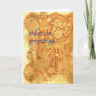 Medieval manuscript Yuletide Card Kort