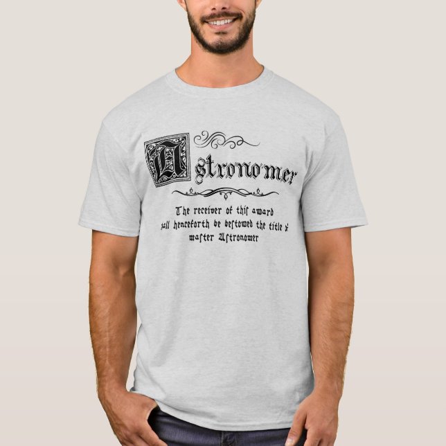 Medieval Master Astronomer T Shirt (Framsida)