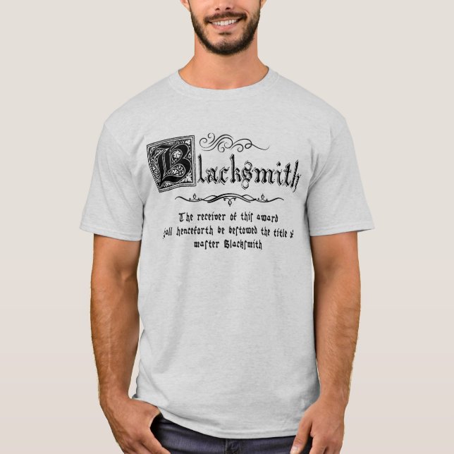 Medieval Master Blacksmith T Shirt (Framsida)