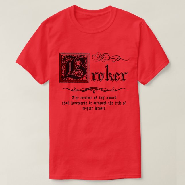 Medieval Master Broker T Shirt (Design framsida)