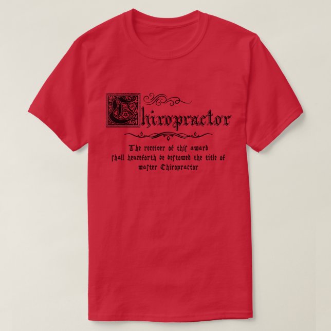 Medieval Master Chiropractor T Shirt (Design framsida)
