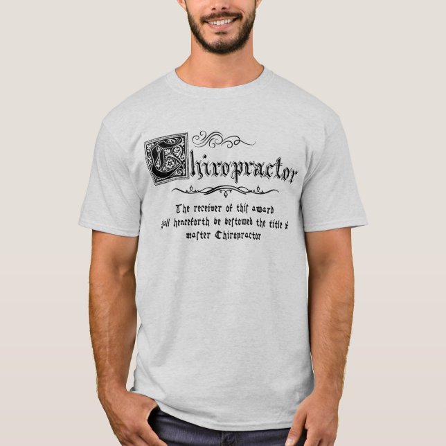 Medieval Master Chiropractor T Shirt (Framsida)