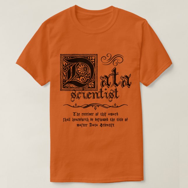 Medieval Master Data Scientist T Shirt (Design framsida)