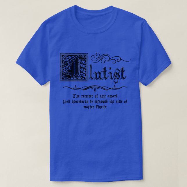Medieval Master Flutist T Shirt (Design framsida)