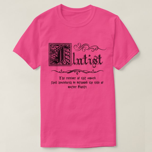 Medieval Master Flutist T Shirt (Design framsida)