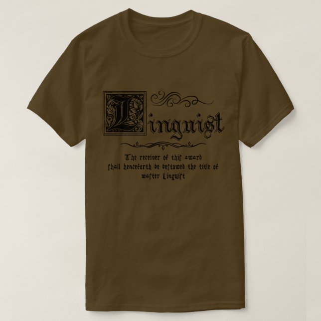 Medieval Master Linguist T Shirt (Design framsida)