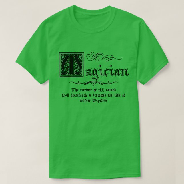 Medieval Master Magician T Shirt (Design framsida)