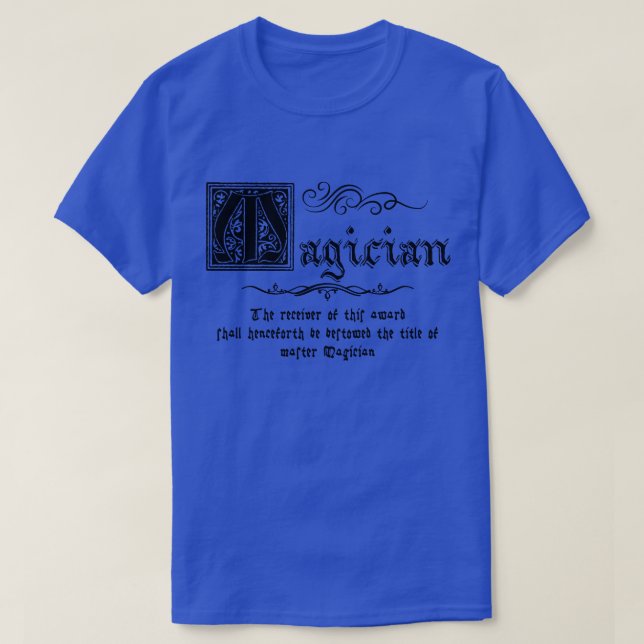 Medieval Master Magician T Shirt (Design framsida)