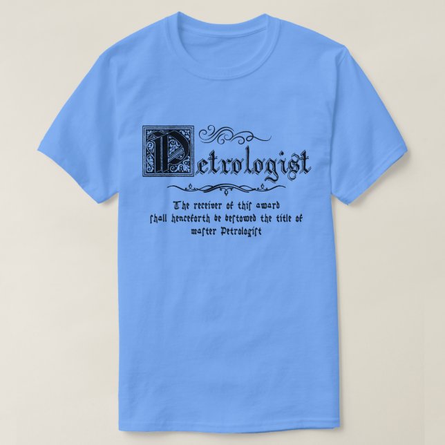Medieval Master Petrologist T Shirt (Design framsida)