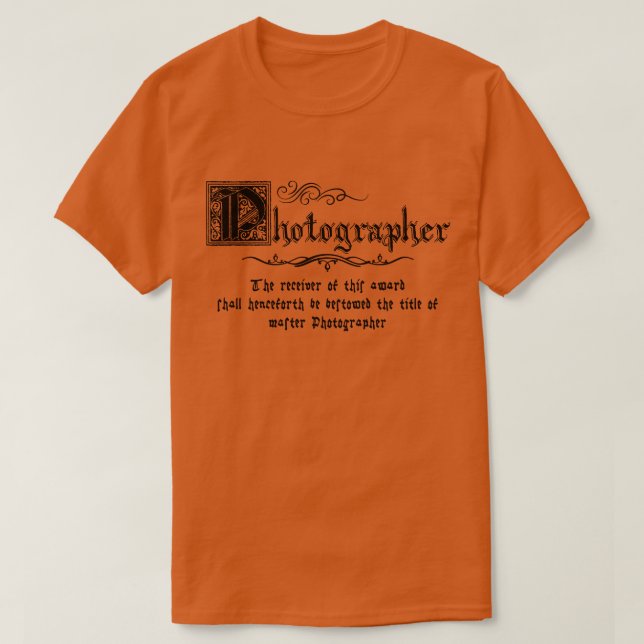 Medieval Master Photograf T Shirt (Design framsida)