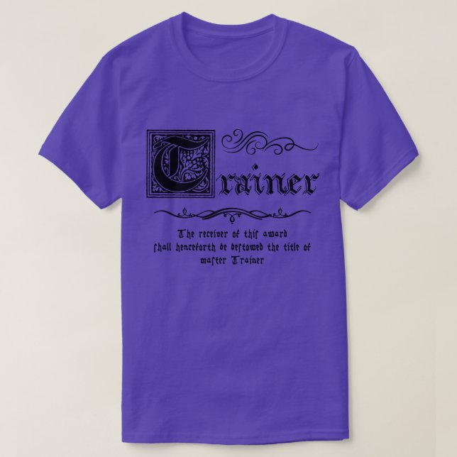 Medieval Master Trainer T Shirt (Design framsida)