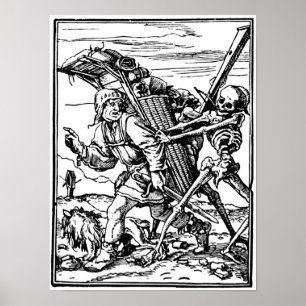 Medieval Memento Mori Engrave Poster