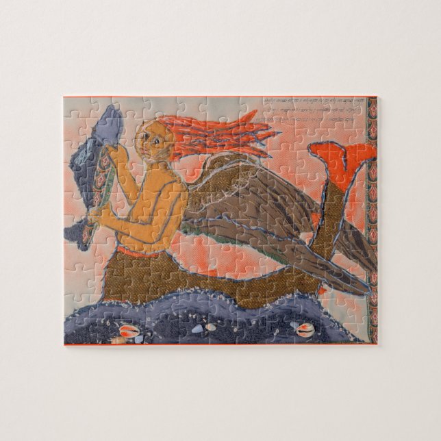 Medieval Merman/Sjöjungfru Pussel (Horisontell)