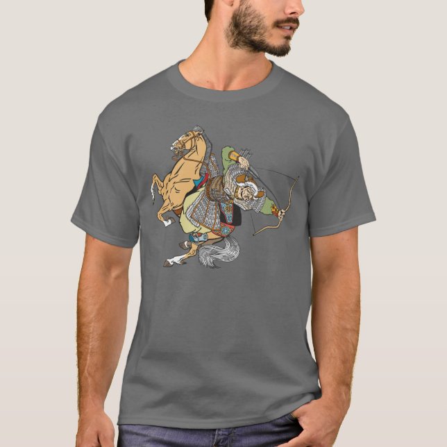 Medieval Mongol-krigare T-Shirt (Framsida)