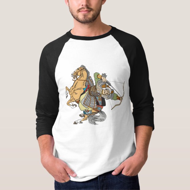 Medieval Mongol-krigare T-Shirt (Framsida)