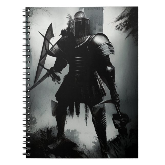 Medieval Mörk Knight Anteckningsbok (Framsidan)