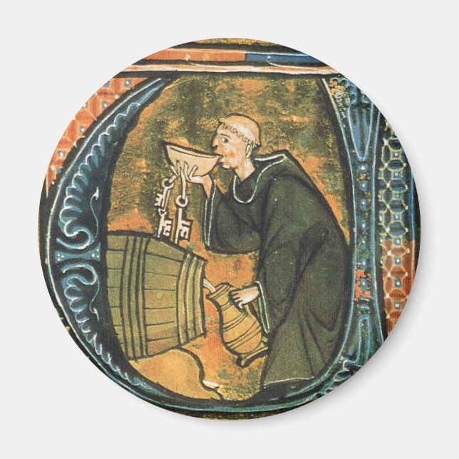 Medieval Munk Tasting Vin Magnet (Framsidan)