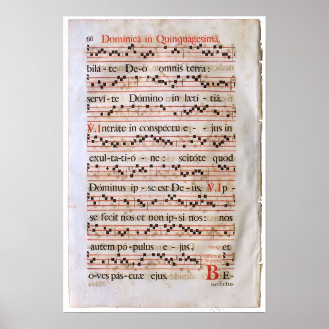 Medieval Music Score Poster (Framsidan)