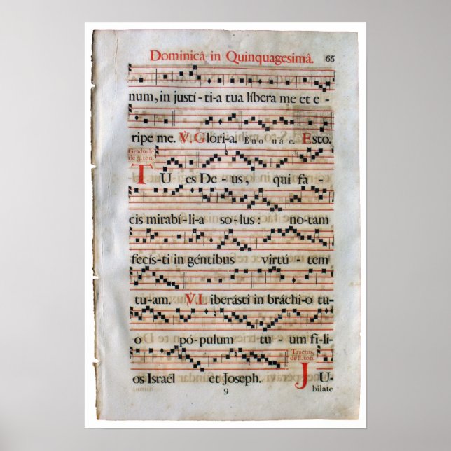 Medieval Music Score Poster (Framsidan)