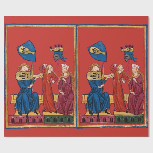 Medieval musik och dans presentpapper (Platt)