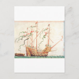 Medieval Naval Frakt Vykort