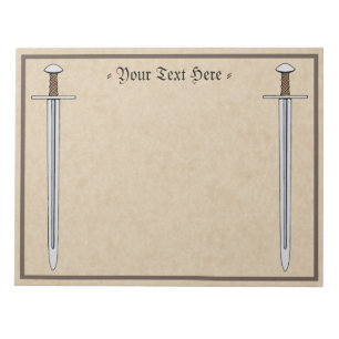 Medieval Norman Sword Anteckningsblock